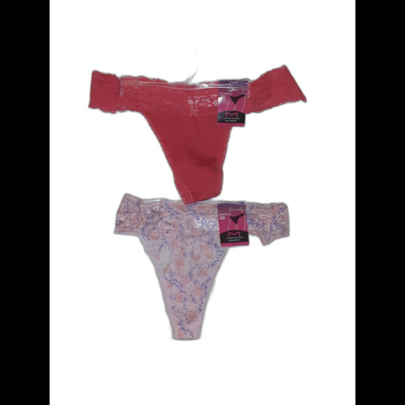 Maidenform XXL Luxurious Lace Thong Bundle Lot of 2 - Picture 1 of 4